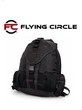 Flying Circle Black Backpack Mag Gear Book Camping Hiking Recreational Bag‎
